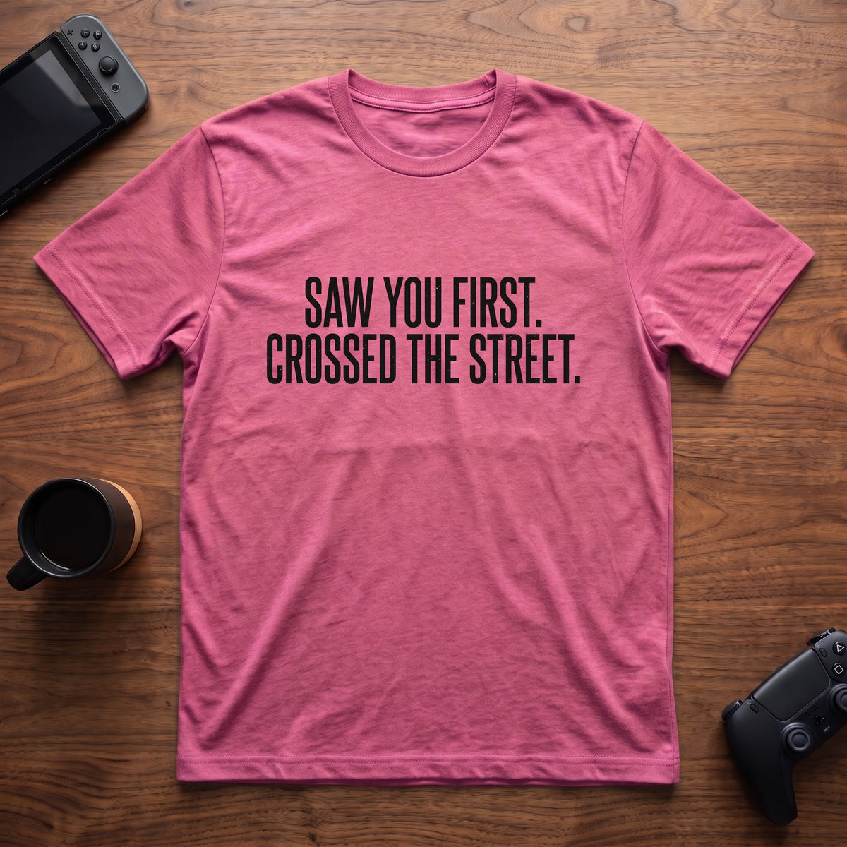 Crossed The Street T-Shirt - Heather Berry