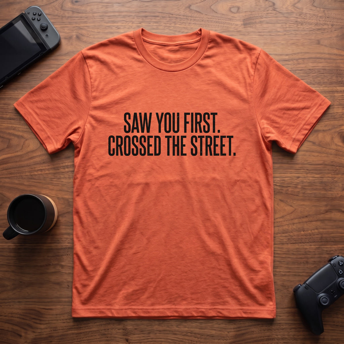 Crossed The Street T-Shirt - Heather Orange