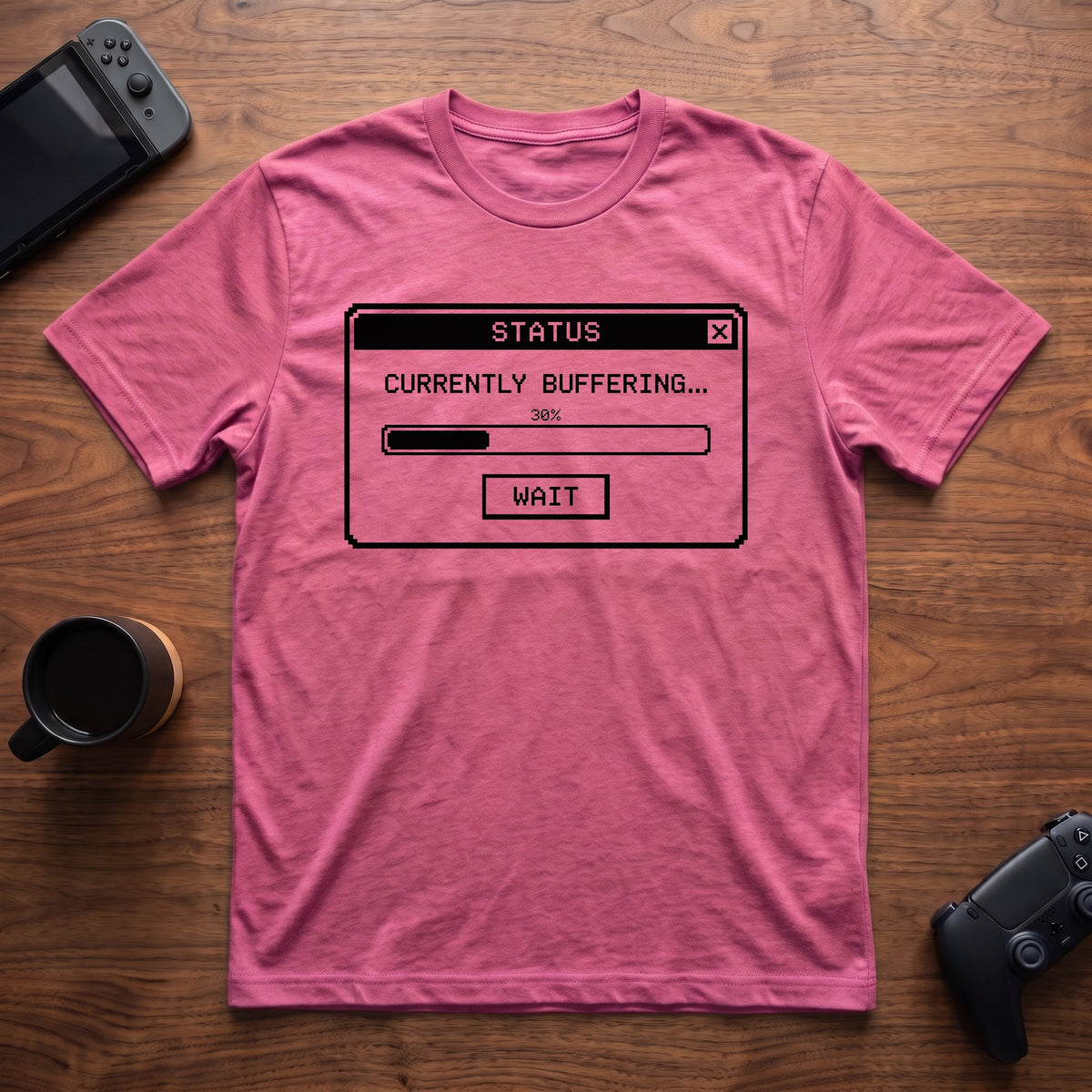 Currently Buffering T-Shirt - Heather Berry