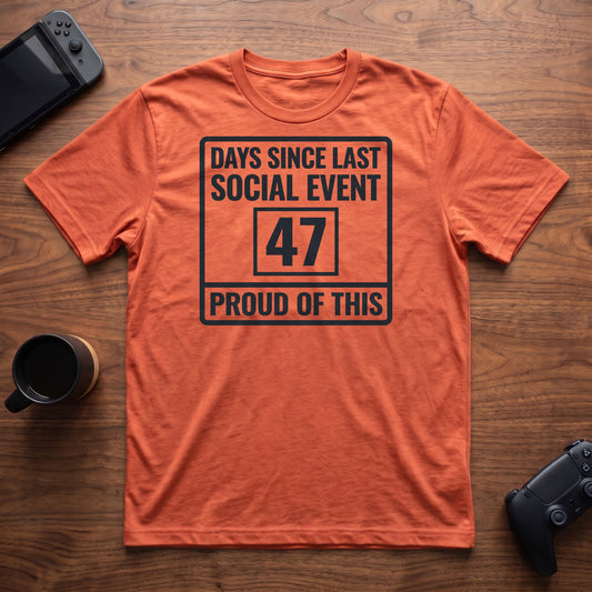 Days Since T-Shirt - Heather Orange