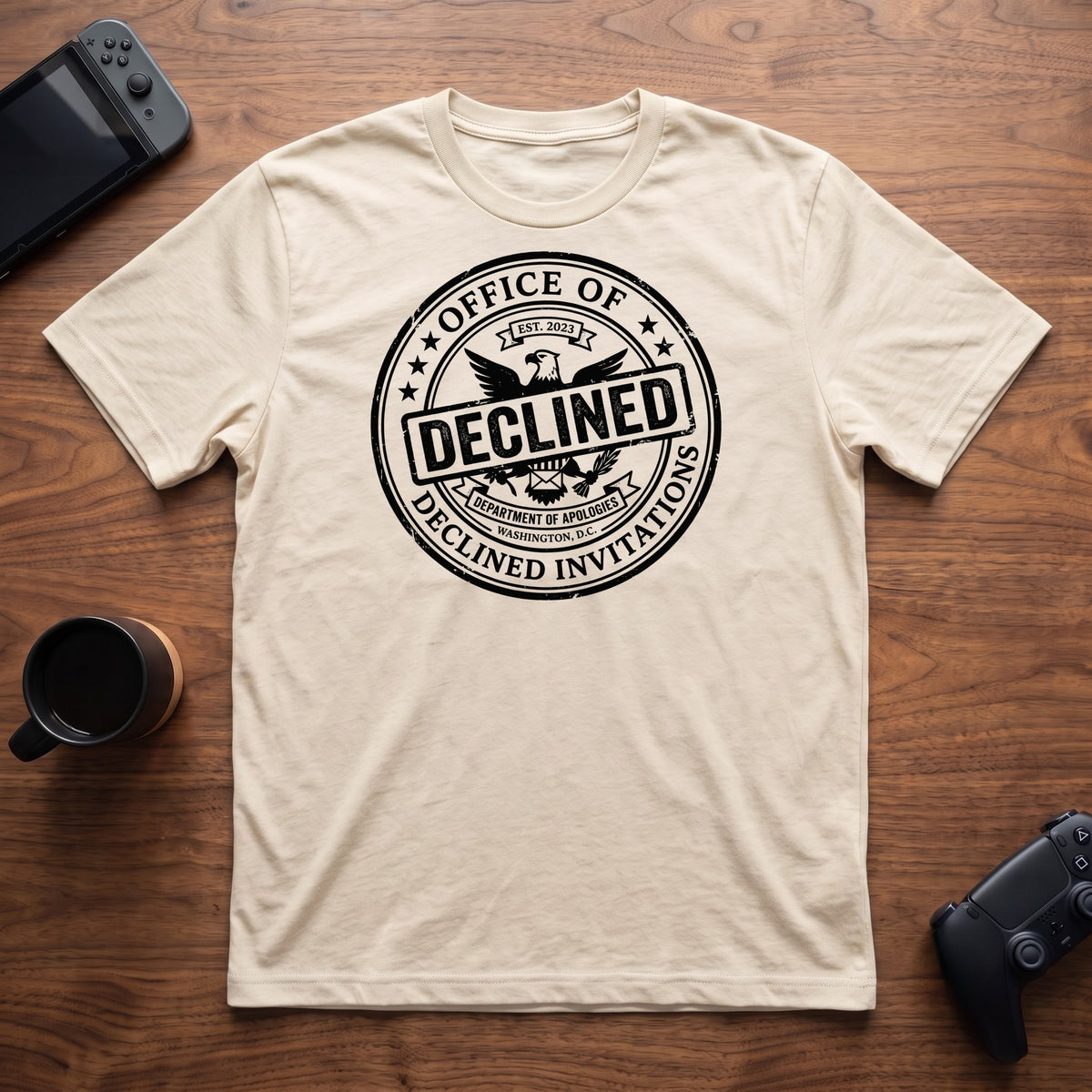 Declined Invitations T-Shirt - Natural
