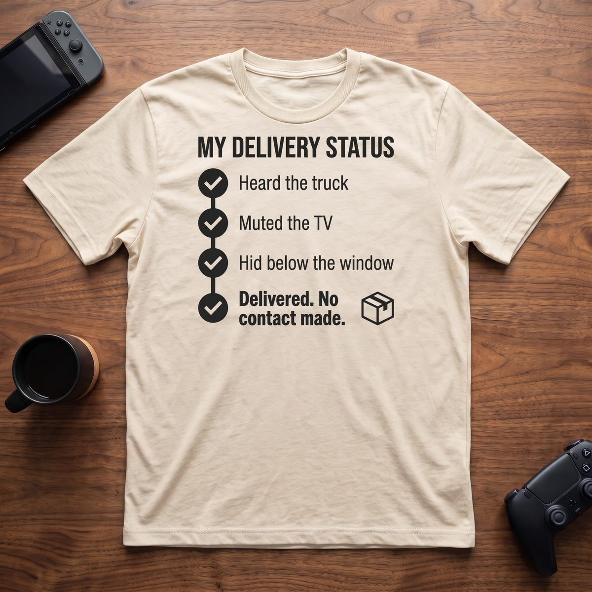 Delivery Status T-Shirt - Natural