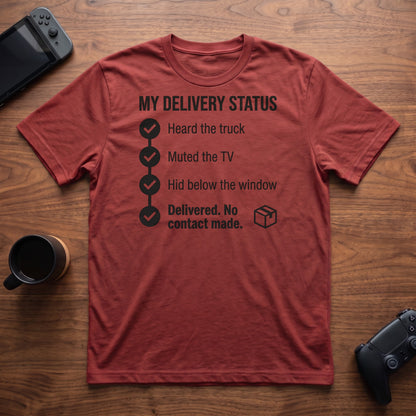 Delivery Status T-Shirt - Red