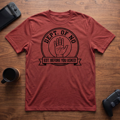 Department Of No T-Shirt - Red