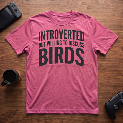 Discuss Birds T-Shirt - Heather Berry