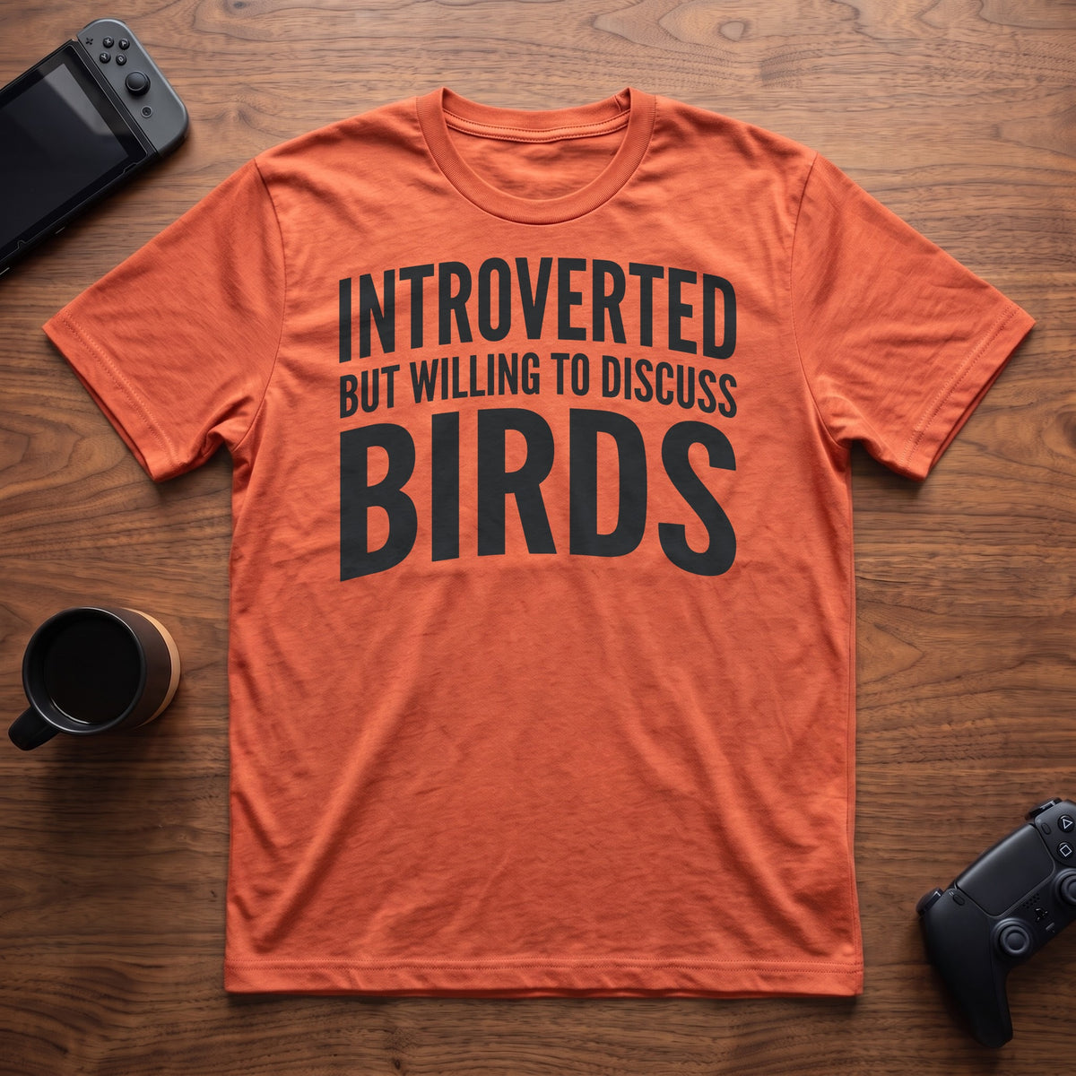 Discuss Birds T-Shirt - Heather Orange
