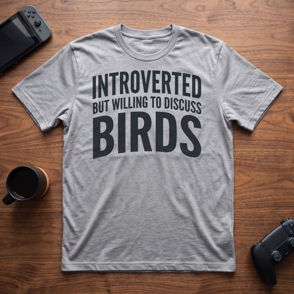 Discuss Birds T-Shirt - Sport Grey