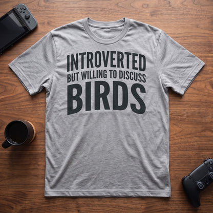 Discuss Birds T-Shirt - Sport Grey