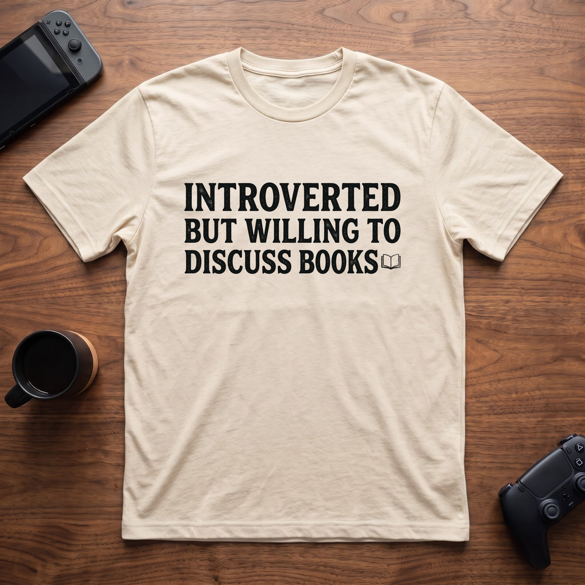 Discuss Books T-Shirt - Natural