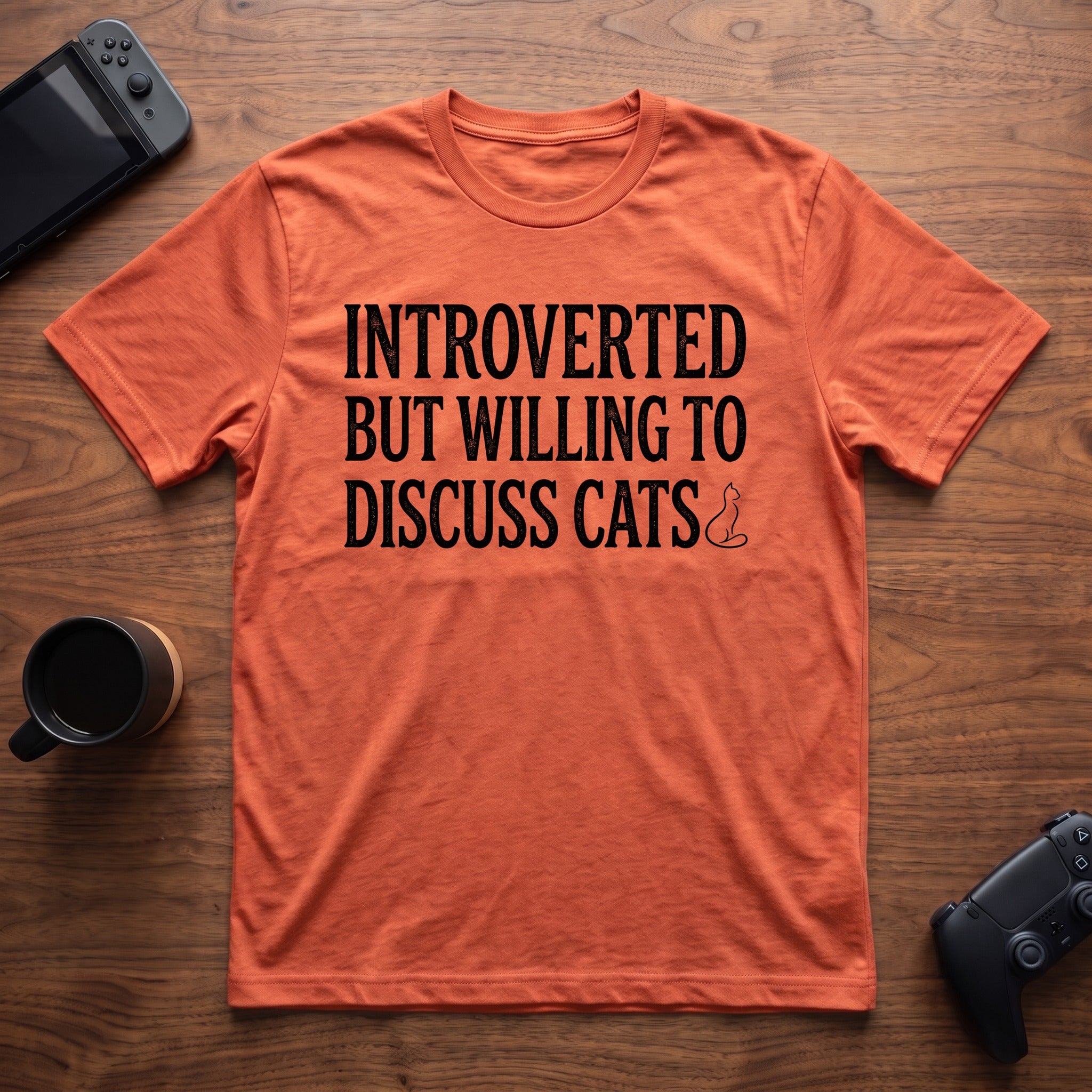 discuss-cats-t-shirt - Heather Orange
