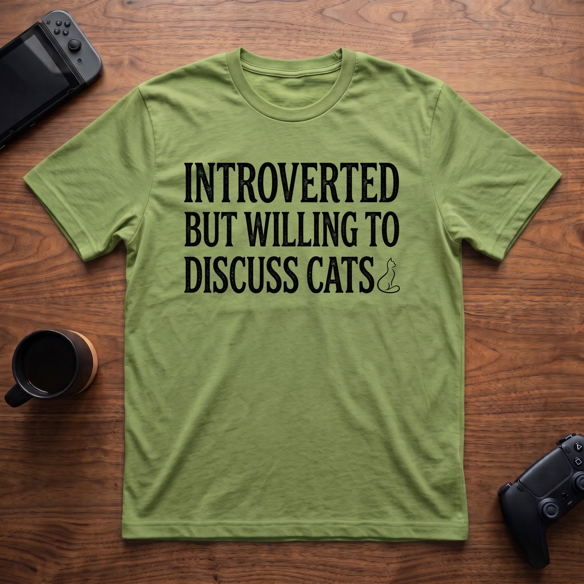 discuss-cats-t-shirt - Lime