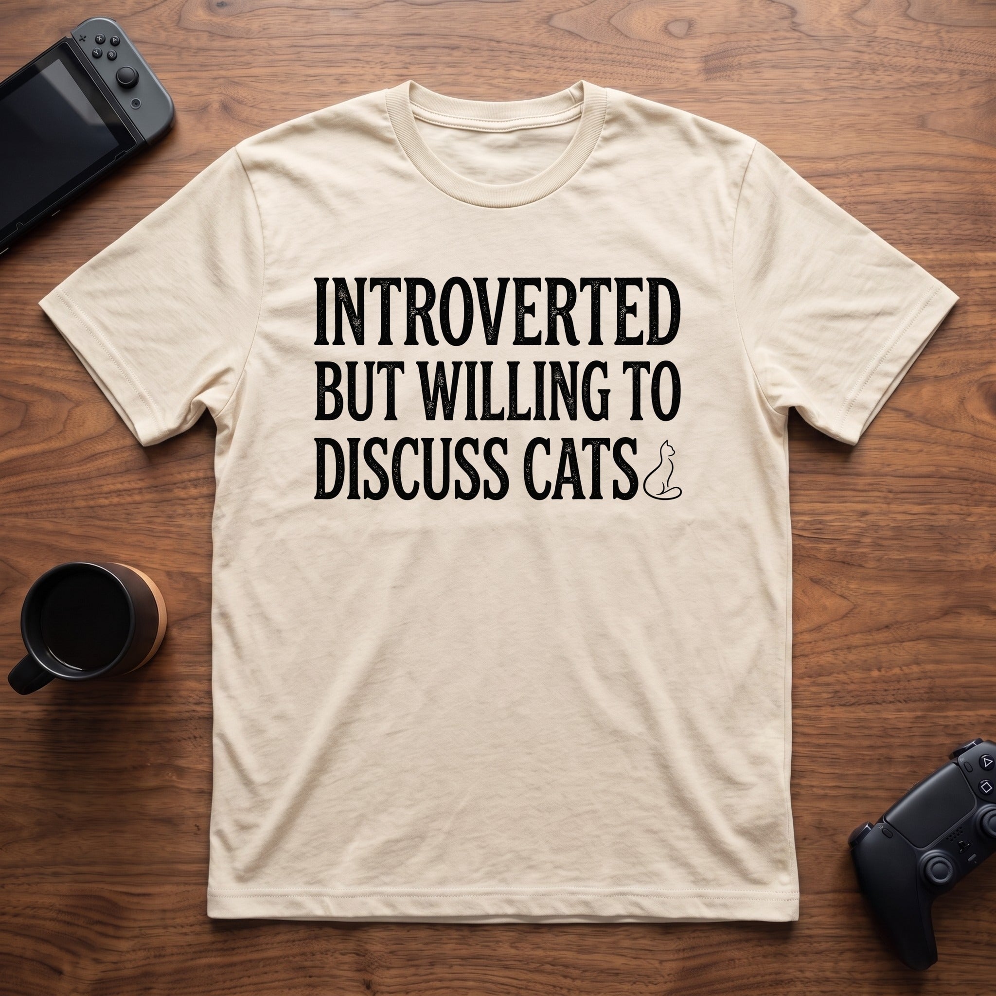 discuss-cats-t-shirt - Natural