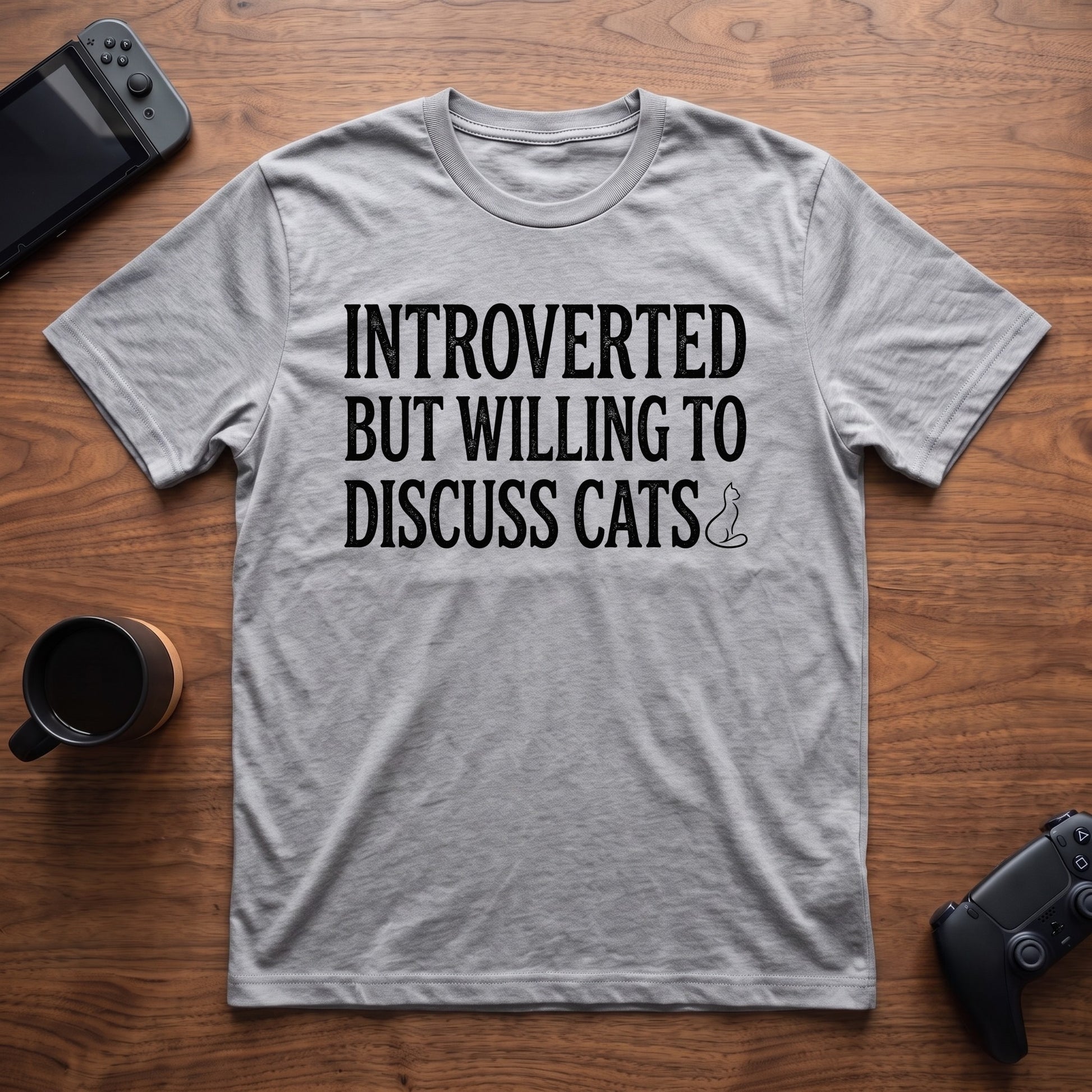 discuss-cats-t-shirt - Sport Grey