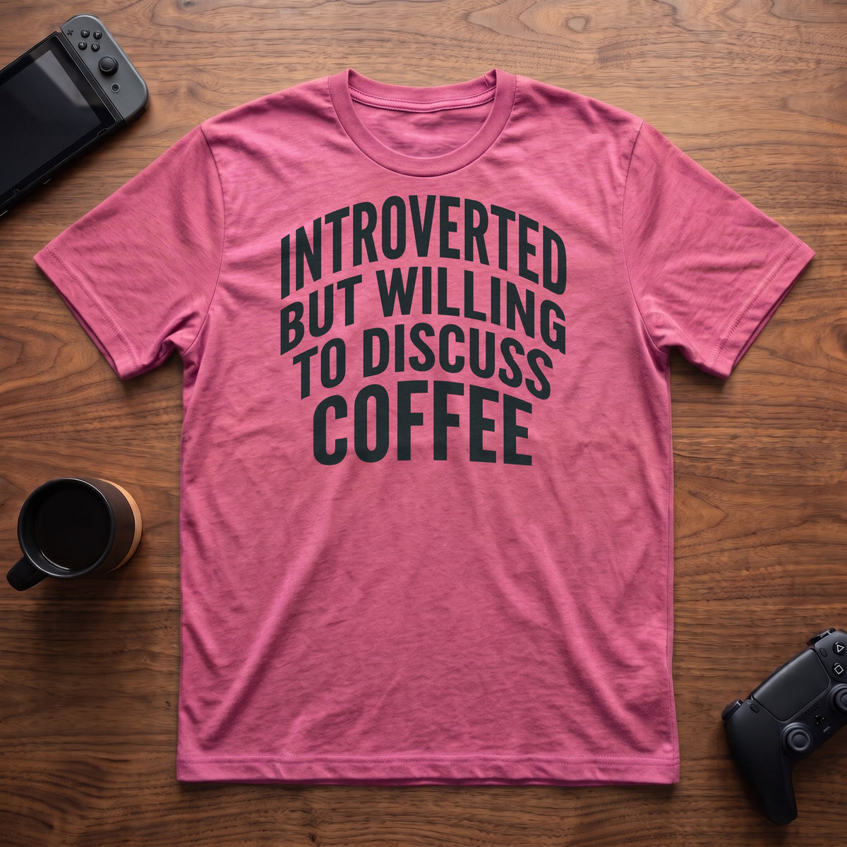 Discuss Coffee T-Shirt - Heather Berry