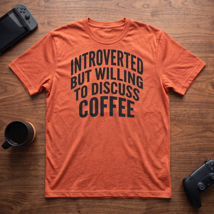 Discuss Coffee T-Shirt - Heather Orange