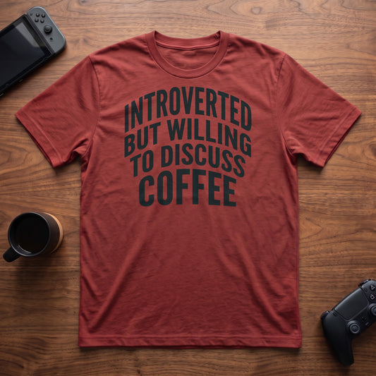 Discuss Coffee T-Shirt - Red