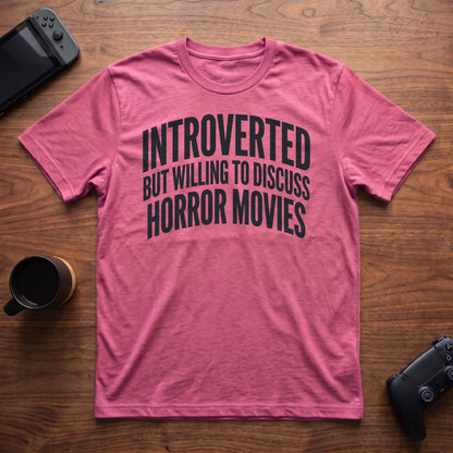 Discuss Horror Movies T-Shirt - Heather Berry