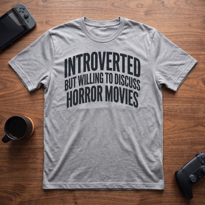 Discuss Horror Movies T-Shirt - Sport Grey