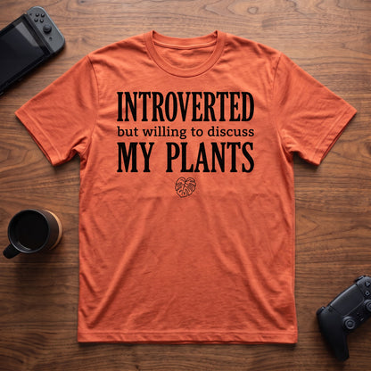 Discuss Plants T-Shirt - Heather Orange