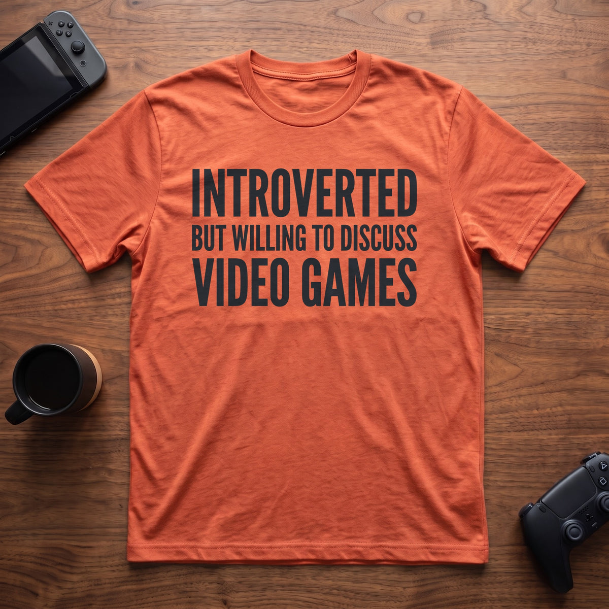 Discuss Video Games T-Shirt - Heather Orange