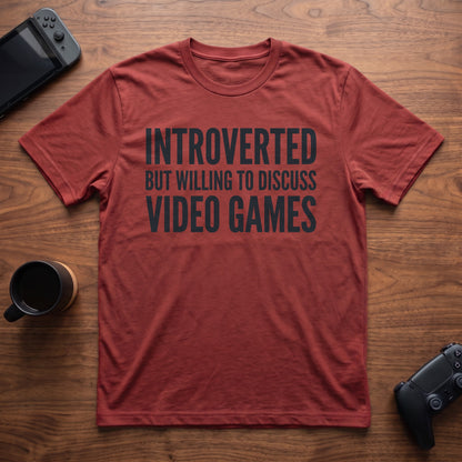 Discuss Video Games T-Shirt - Red