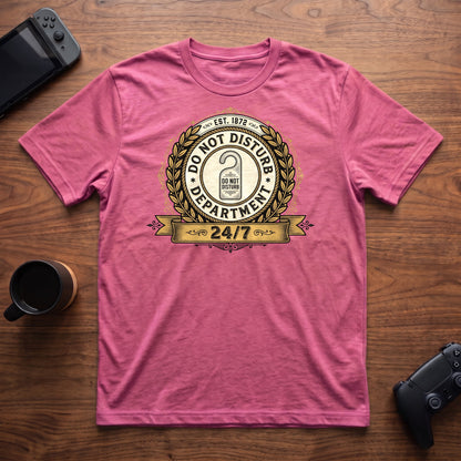 Do Not Disturb Department T-Shirt - Heather Berry