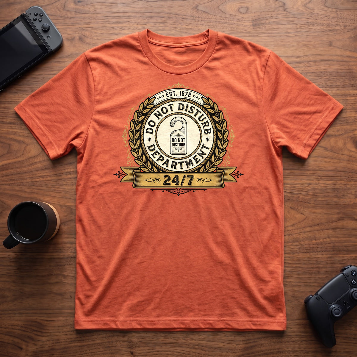 Do Not Disturb Department T-Shirt - Heather Orange