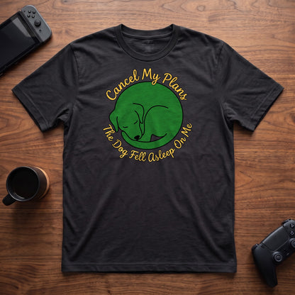 Dog Fell Asleep T-Shirt - Black