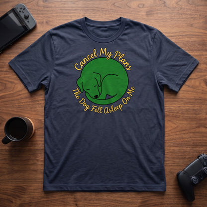 Dog Fell Asleep T-Shirt - Navy
