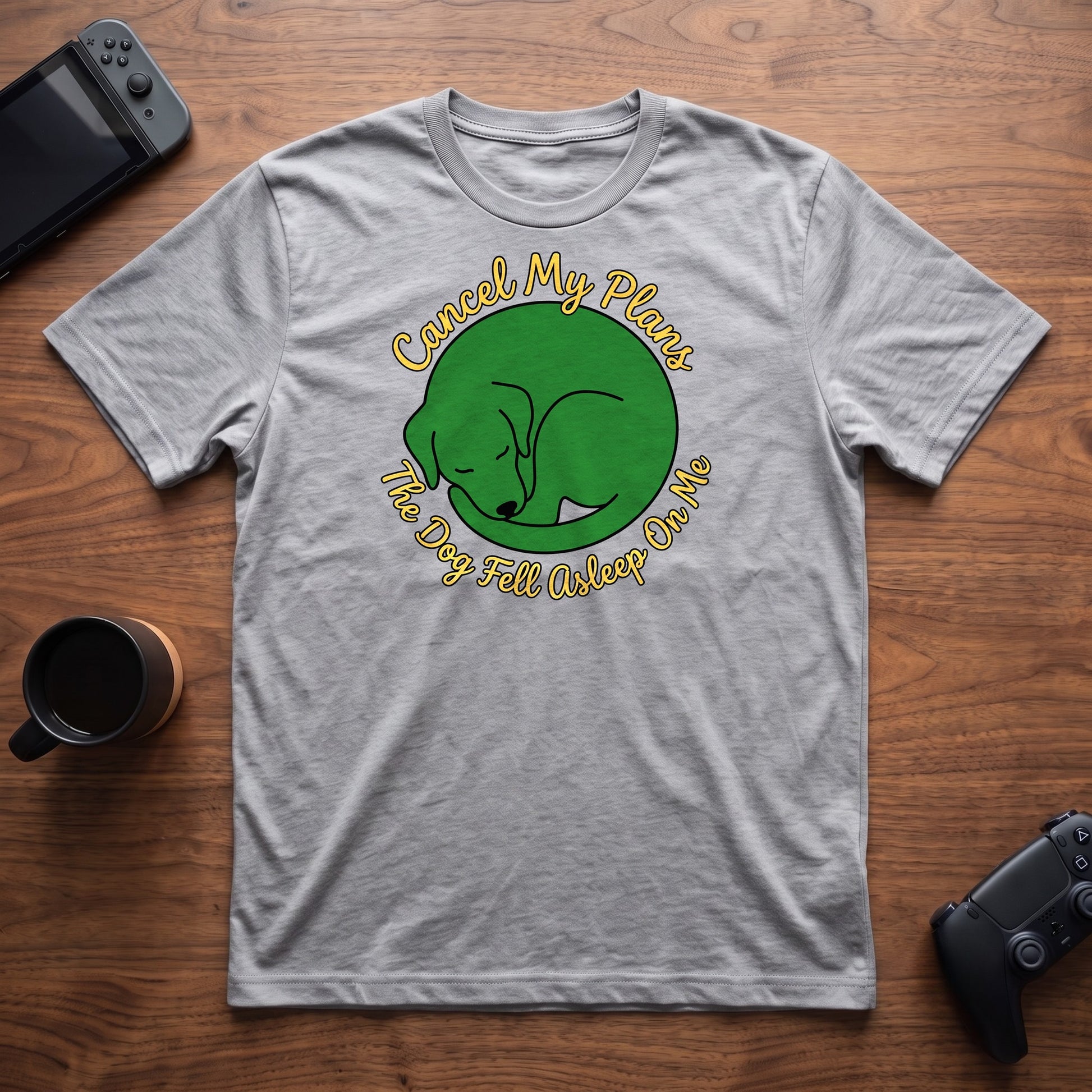 Dog Fell Asleep T-Shirt - Sport Grey