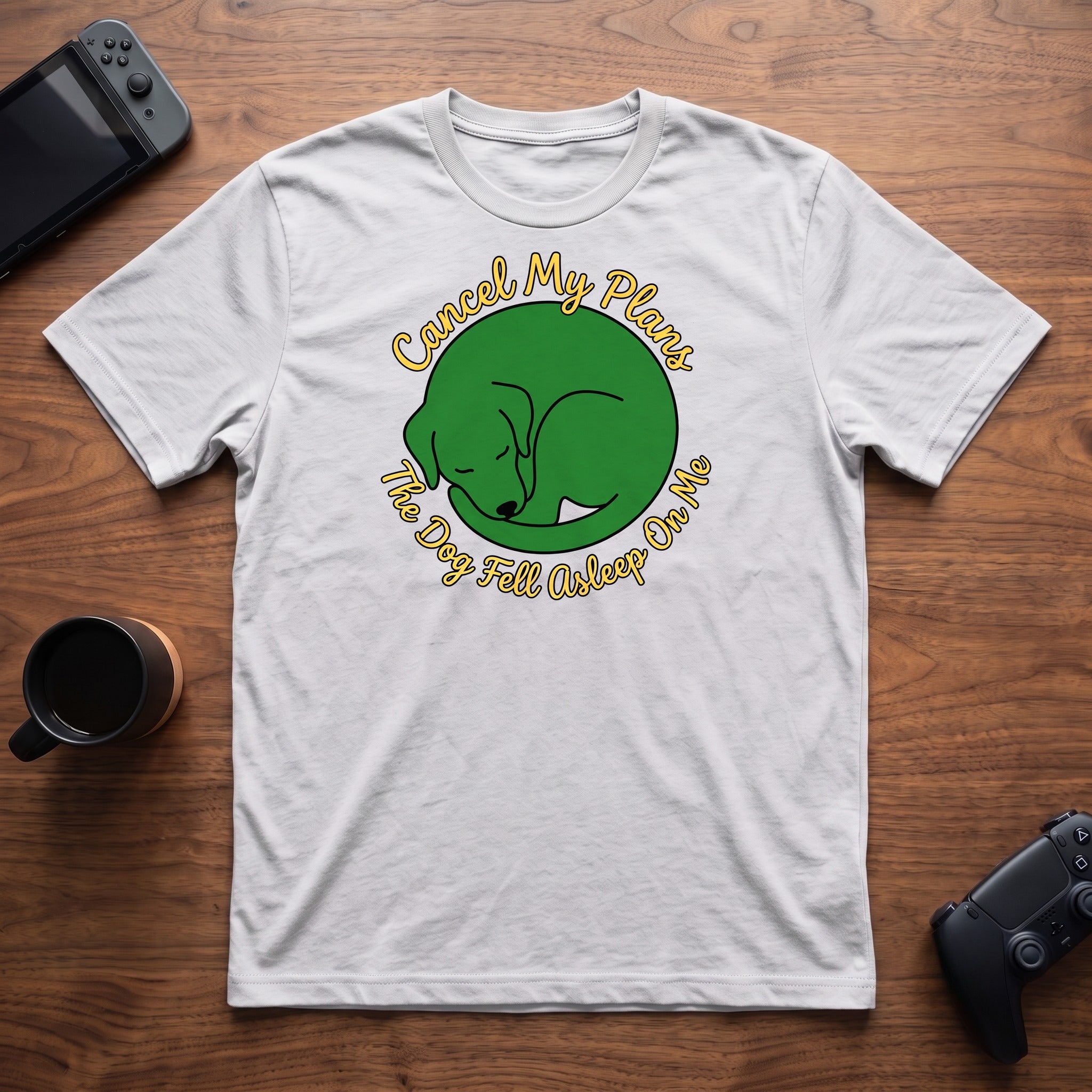 Dog Fell Asleep T-Shirt - White