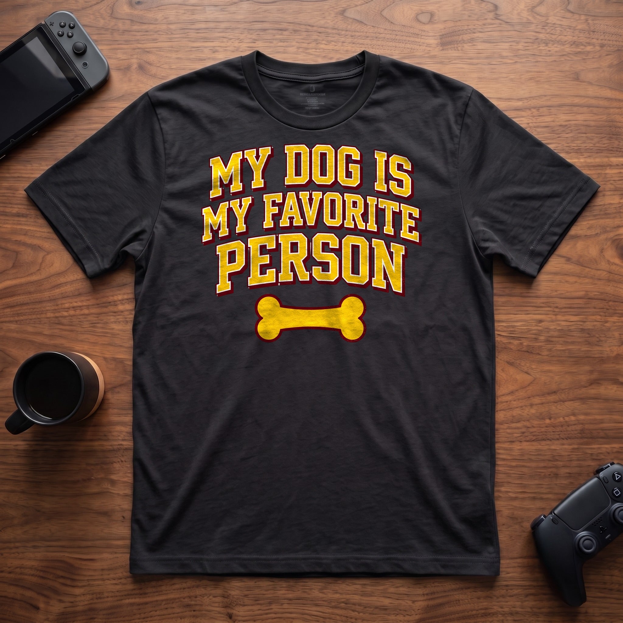 Dog Is My Fav T-Shirt - Black