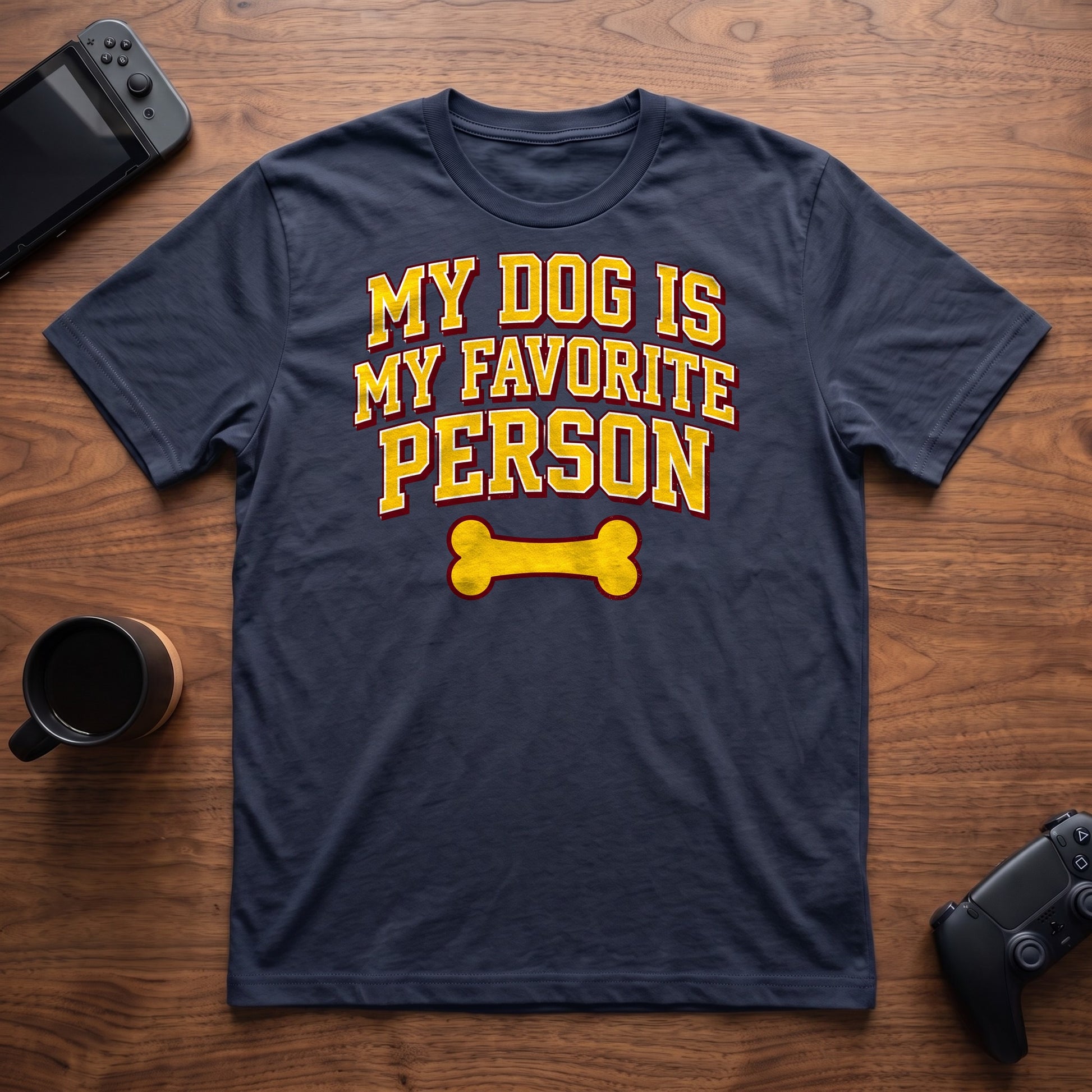 Dog Is My Fav T-Shirt - Navy