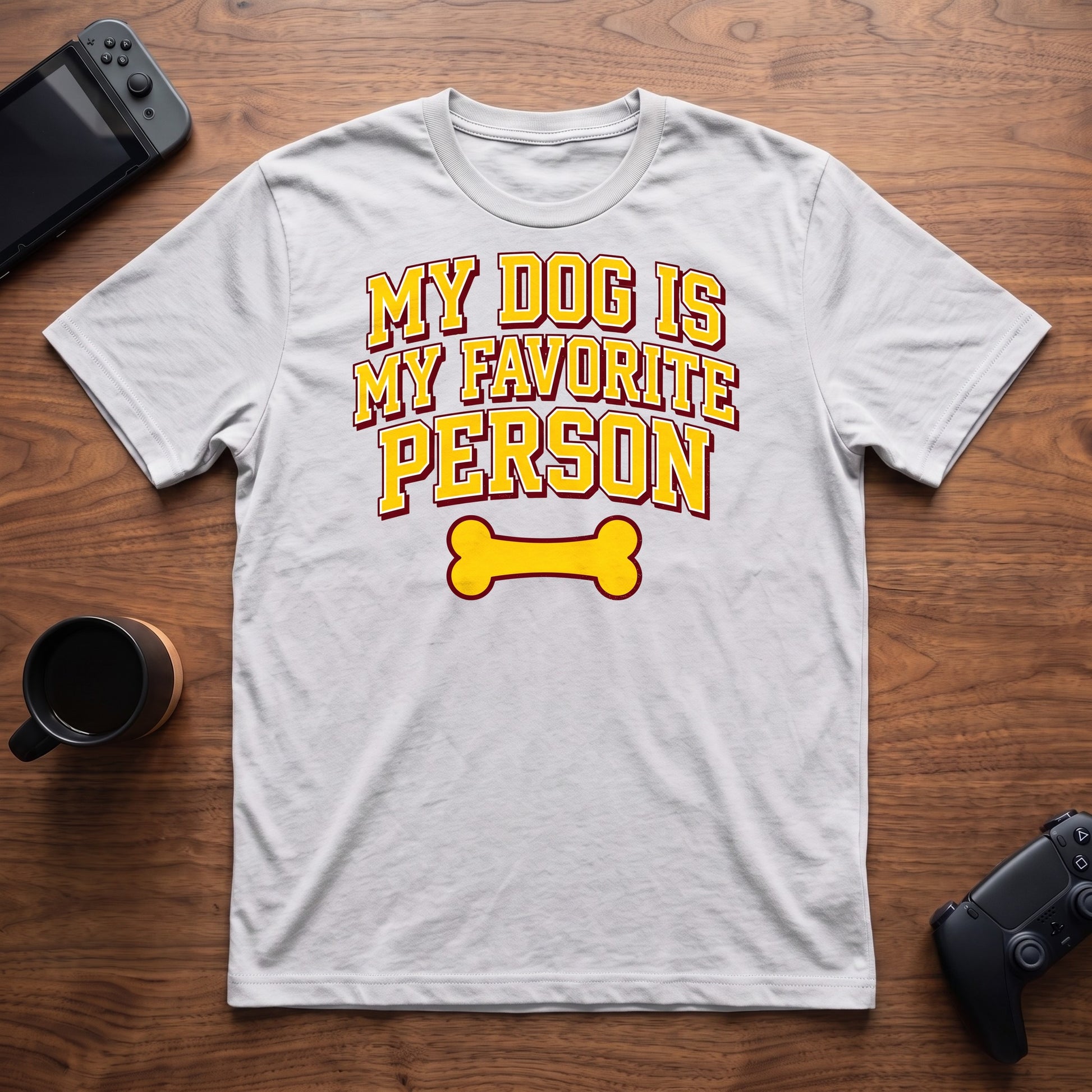 Dog Is My Fav T-Shirt - White