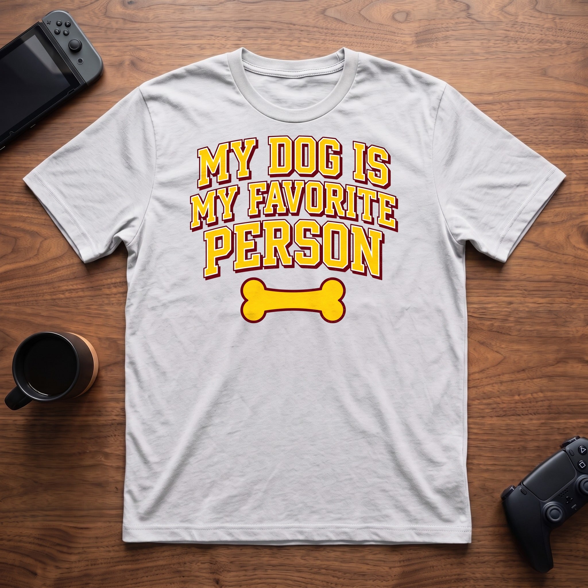 Dog Is My Fav T-Shirt - White
