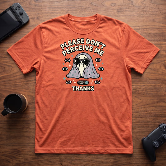 Don't Perceive Me T-Shirt - Heather Orange