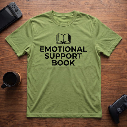 Emotional Support Book T-Shirt - Lime