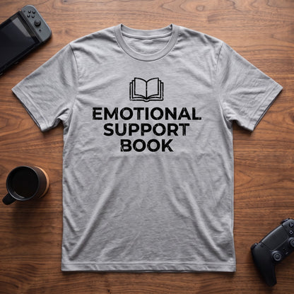 Emotional Support Book T-Shirt - Sport Grey