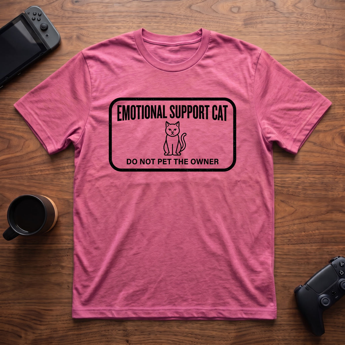 Emotional Support Cat T-Shirt - Heather Berry