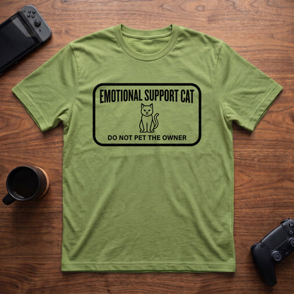 Emotional Support Cat T-Shirt - Lime