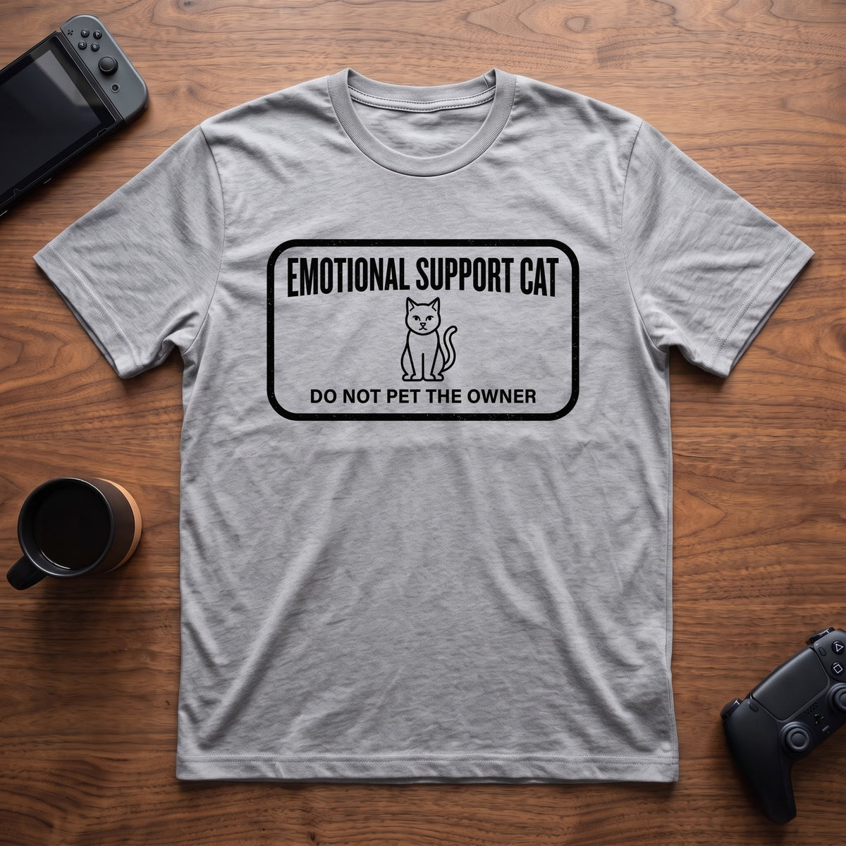 Emotional Support Cat T-Shirt - Sport Grey