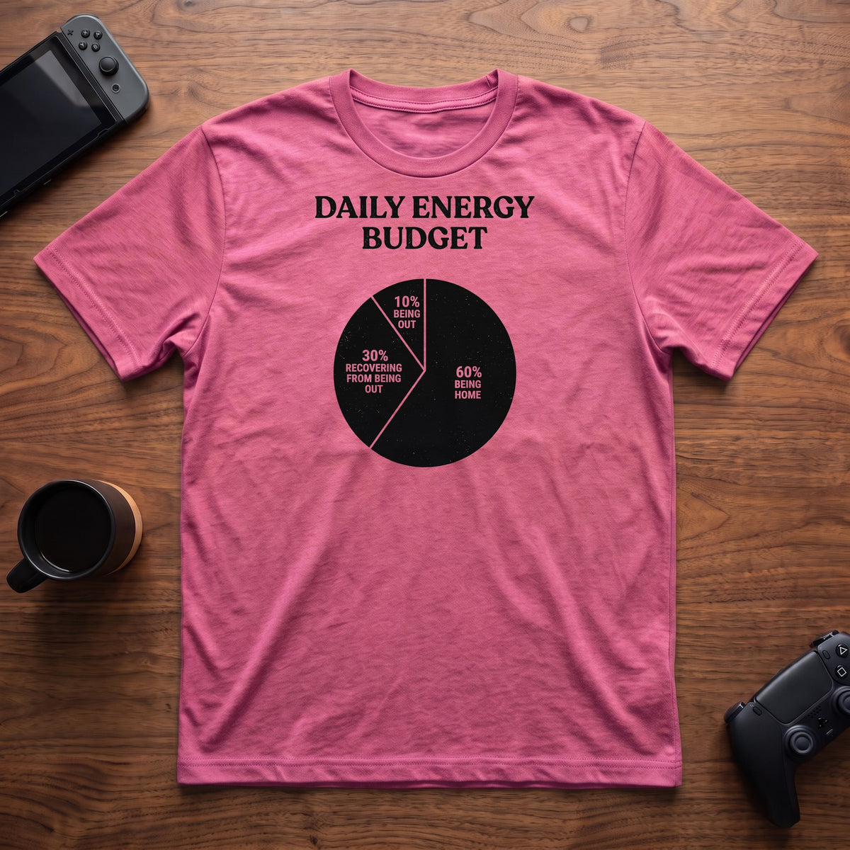 Energy Budget T-Shirt - Heather Berry