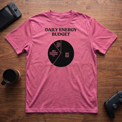 Energy Budget T-Shirt - Heather Berry
