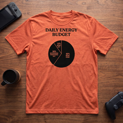 Energy Budget T-Shirt - Heather Orange