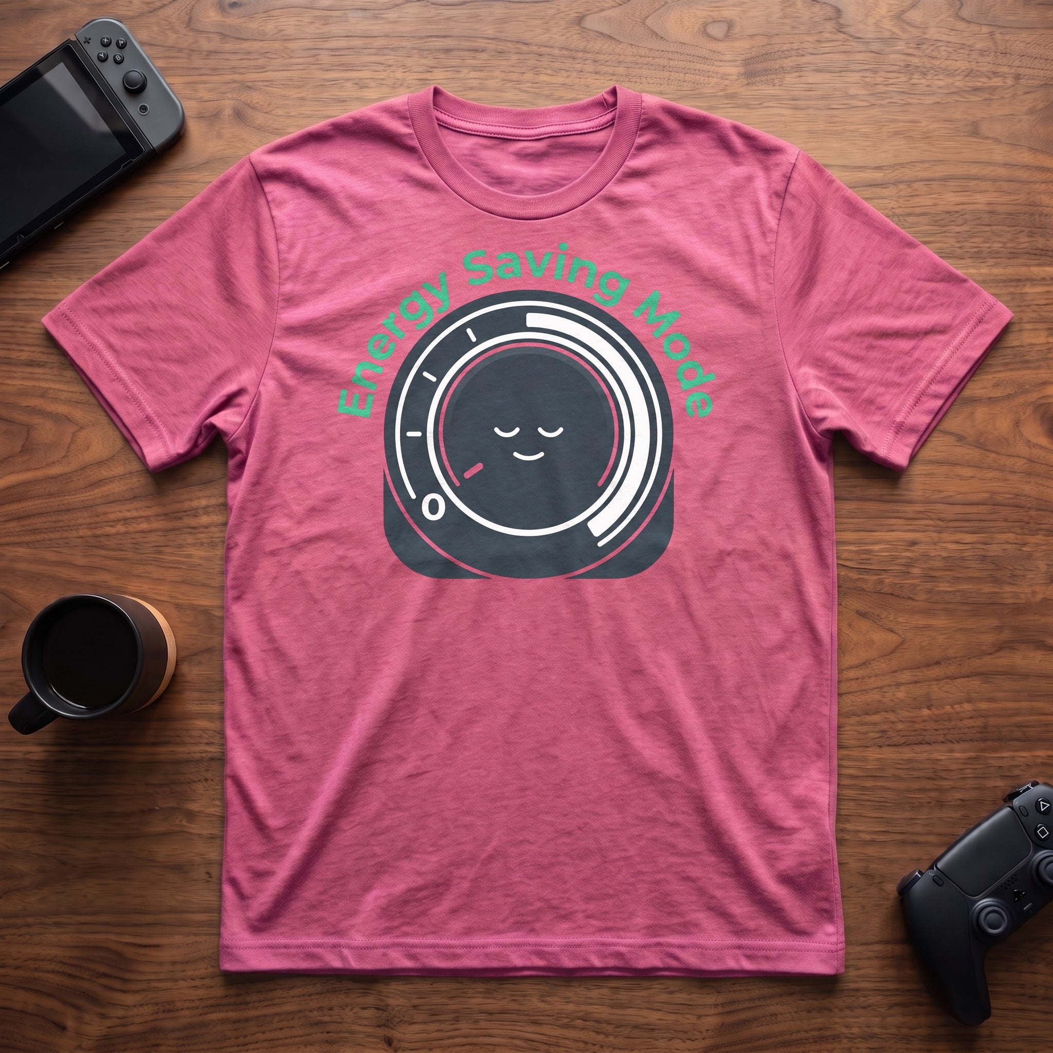 Energy Saving Mode T-Shirt - Heather Berry