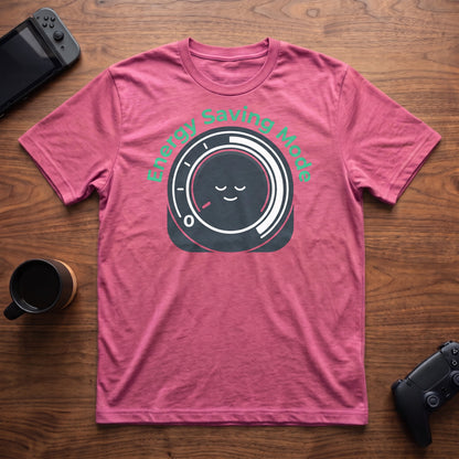 Energy Saving Mode T-Shirt - Heather Berry