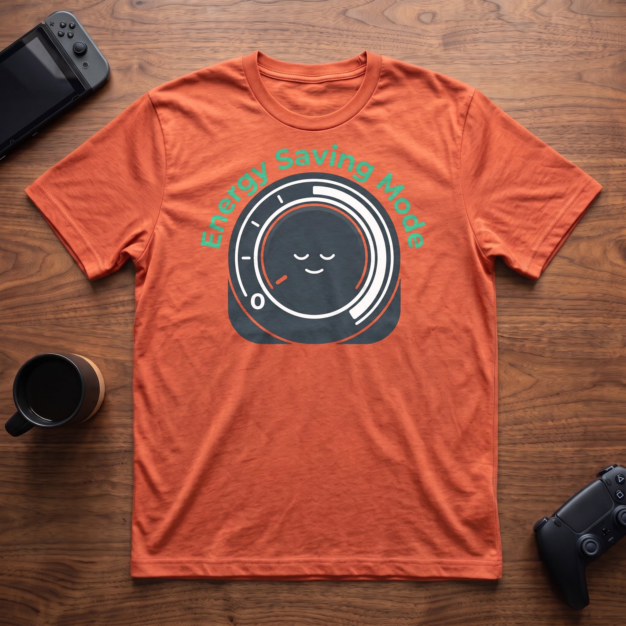 Energy Saving Mode T-Shirt - Heather Orange