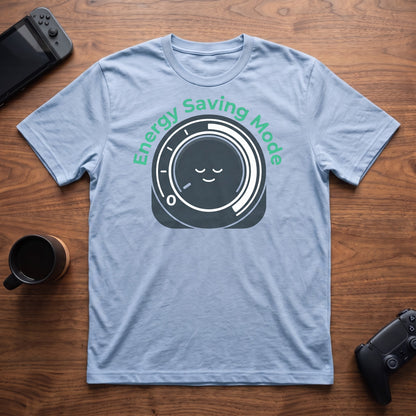 Energy Saving Mode T-Shirt - Light Blue