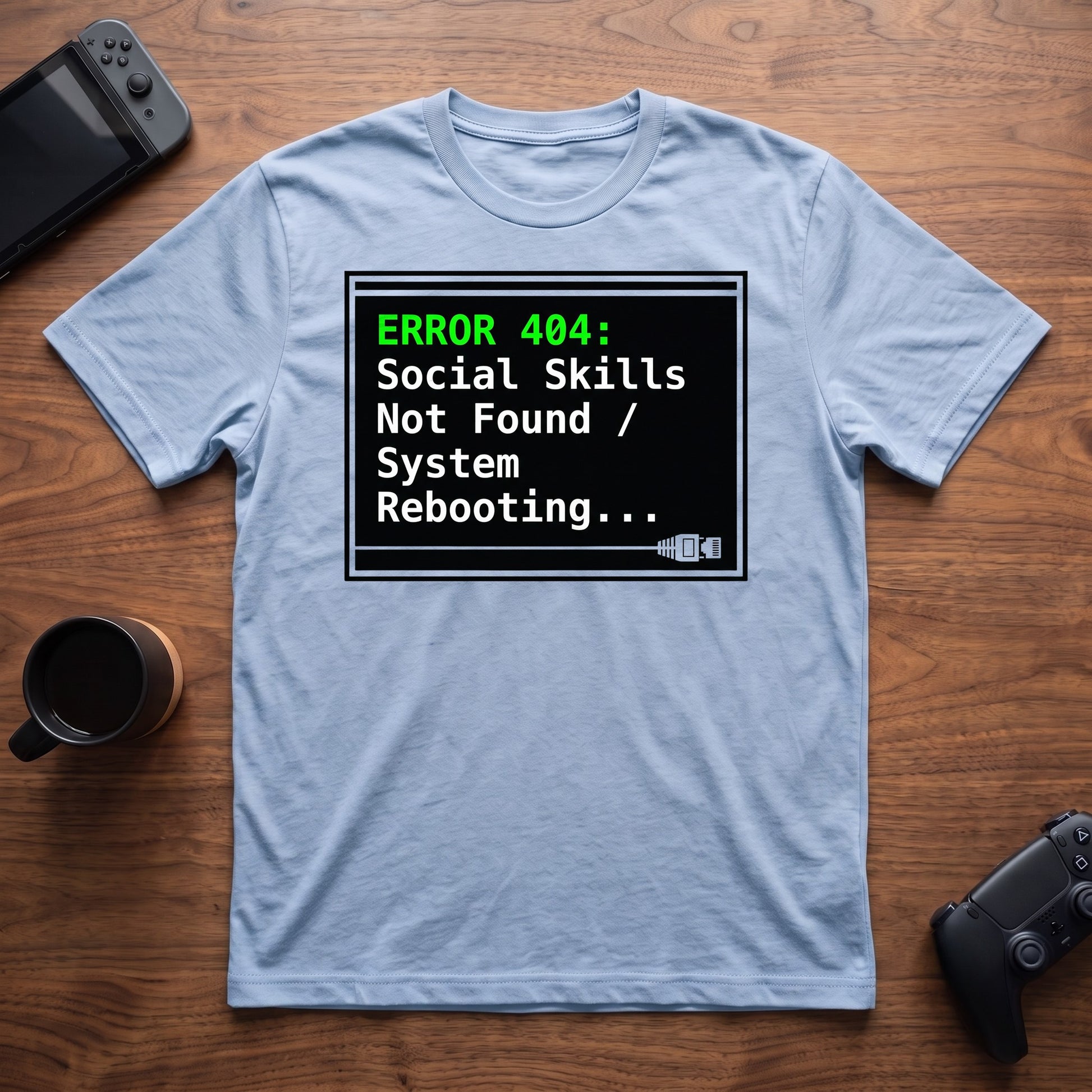 Error 404 T-Shirt - Light Blue