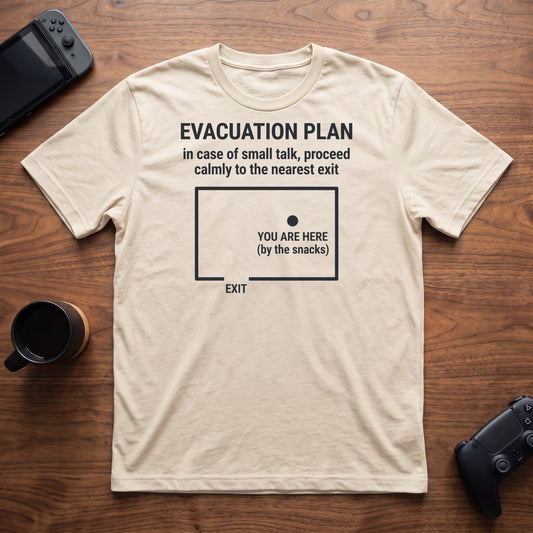 Evacuation Plan T-Shirt - Natural